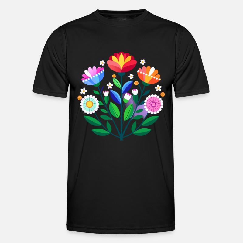 Subtile Bi Pride Blumen Männer Funktions-T-Shirt