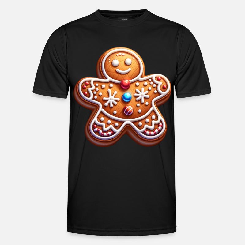 Gingerbread Cookies Baking Advent - Men's Functional T-Shirt - black