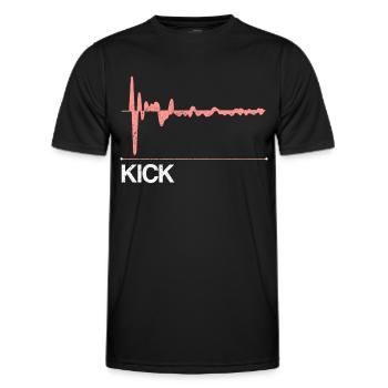 Kick Drum Synthesizer - Männer Funktions-T-Shirt - Schwarz - Vorne - AI Model Male 178 dark (178cm)