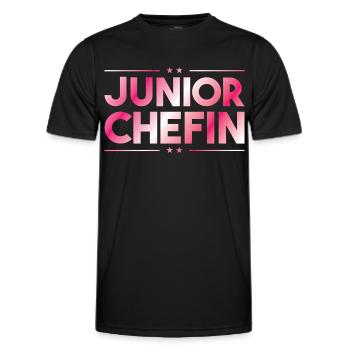 Junior chefin - Im Haus bin ich der boss geschenk - Männer Funktions-T-Shirt - Schwarz - Vorne - AI Model Male 178 dark (178cm)