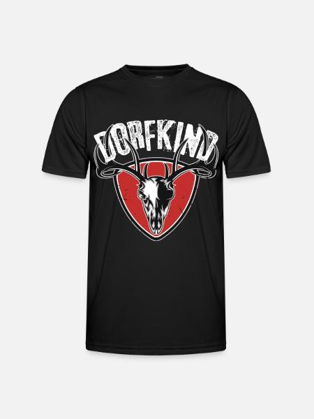 Dorfkind - Männer Funktions-T-Shirt - Schwarz