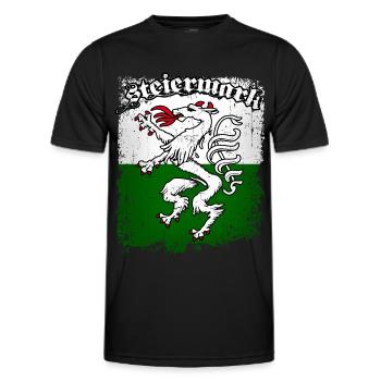 Steiermark - Männer Funktions-T-Shirt - Schwarz - Vorne - AI Model Male 178 dark (178cm)
