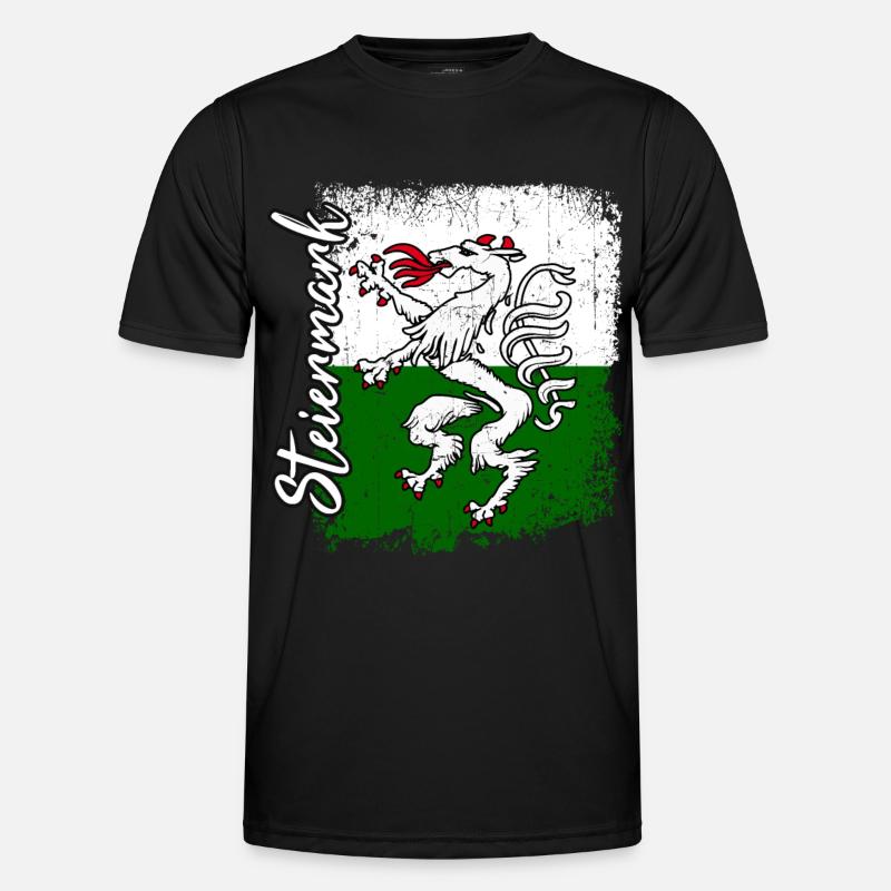 Steiermark - Männer Funktions-T-Shirt - Schwarz
