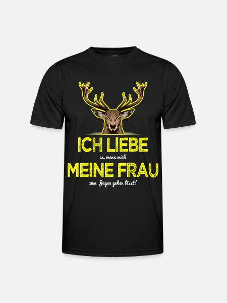 Jäger Sprüche - Männer Funktions-T-Shirt - Schwarz