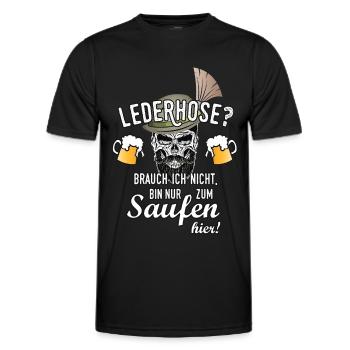 Saufen Bier trinken Sprüche Bayern Bua - Männer Funktions-T-Shirt - Schwarz - Vorne - AI Model Male 178 dark (178cm)