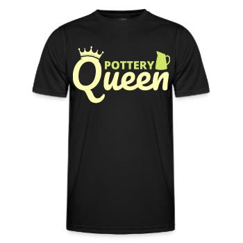 Pottery Ceramics Artist Potter Women Queen - Men's Functional T-Shirt - black - Front - AI Model Male 178 dark (178cm)