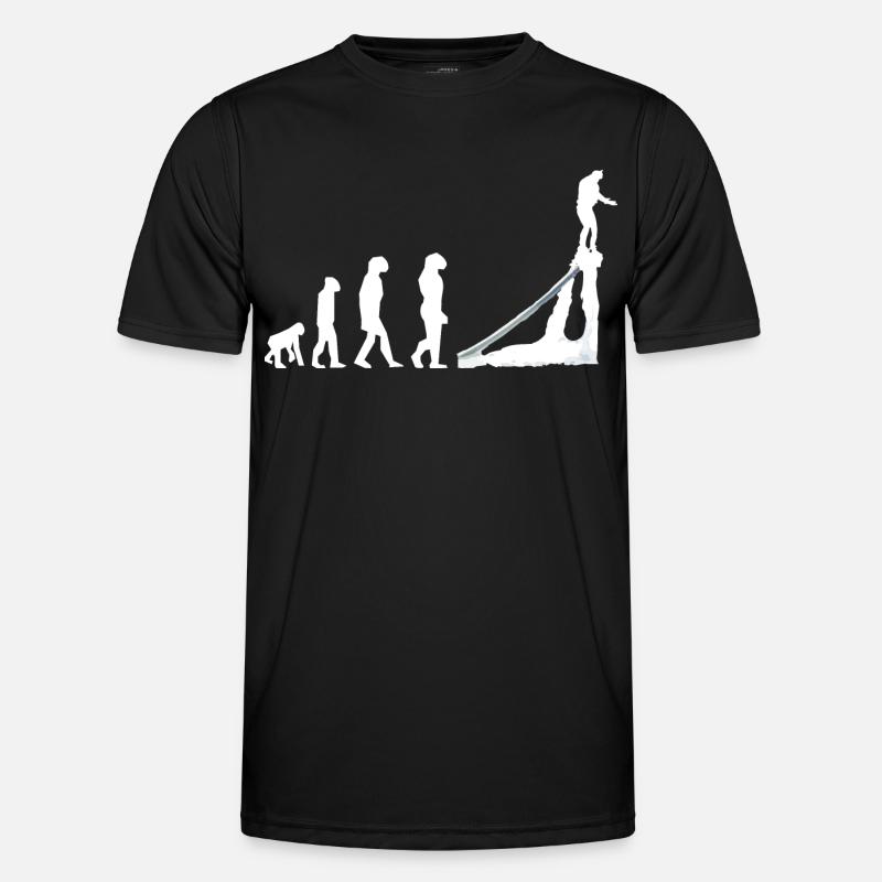 Flyboard Flying flyboarder Flyboarding Evolution - Men's Functional T-Shirt - black