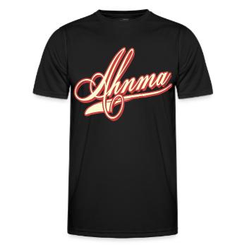 ahnma digga diggah hip hop old school rap street - Men's Functional T-Shirt - black - Front - AI Model Male 178 dark (178cm)