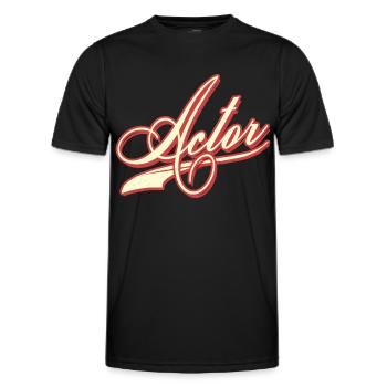 schauspieler hollywood actor best film blockbuster - Männer Funktions-T-Shirt - Schwarz - Vorne - AI Model Male 178 dark (178cm)