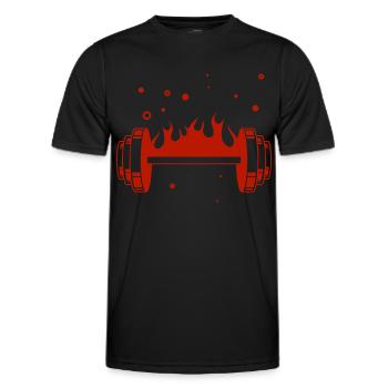 Bodybuilding - Gewichtheben - Fitness - Workout - Männer Funktions-T-Shirt - Schwarz - Vorne - AI Model Male 178 dark (178cm)
