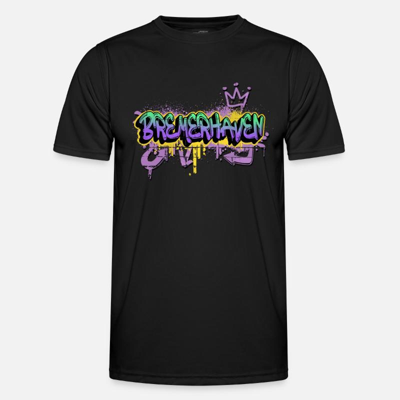 Bremerhaven Germany Graffiti Spray Sprayer - Men's Functional T-Shirt - black