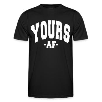 YOURS AF VALENTINE'S DAY SLOGAN DECORATION - Men's Functional T-Shirt - black - Front - AI Model Male 178 dark (178cm)