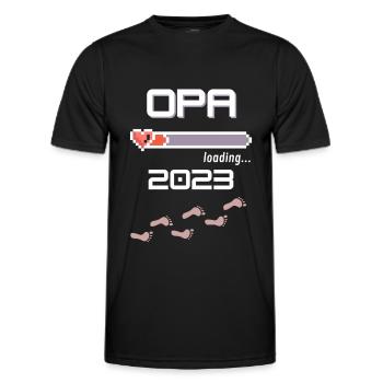Opa 2023 loading... - Männer Funktions-T-Shirt - Schwarz - Vorne - AI Model Male 178 dark (178cm)