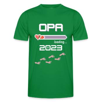 Opa 2023 loading... - Männer Funktions-T-Shirt - Kelly Green - Vorne - AI Model Male 178 dark (178cm)