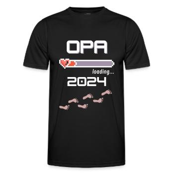 Opa 2024 loading... - Männer Funktions-T-Shirt - Schwarz - Vorne - AI Model Male 178 dark (178cm)