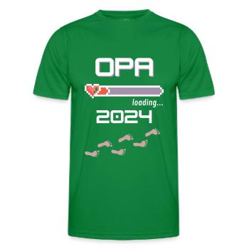 Opa 2024 loading... - Männer Funktions-T-Shirt - Kelly Green - Vorne - AI Model Male 178 dark (178cm)