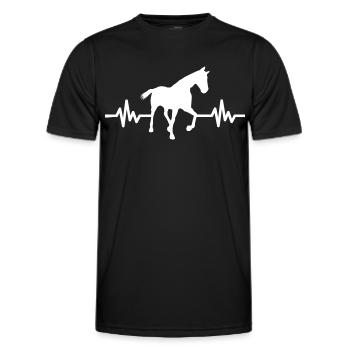 Heartbeat - Étalon Cheval Jument Ross Equestrian - T-shirt sport Homme - noir - Devant - AI Model Male 178 dark (178cm)
