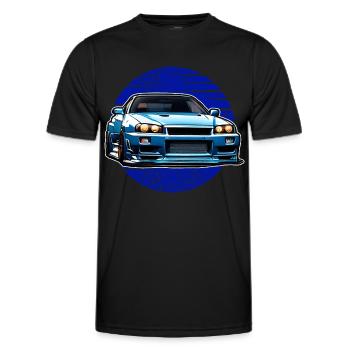 Jdm / Tuning / Turbocompresseur / Jantes / Chiptuning - T-shirt sport Homme - noir - Devant - AI Model Male 178 dark (178cm)