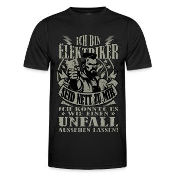 ICH KÖNNTE ES WIE EIN UNFALL AUSSEHEN LASSEN - Männer Funktions-T-Shirt - Schwarz - Vorne - AI Model Male 178 dark (178cm)