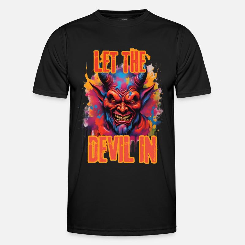 LET THE DEVIL IN. - Men's Functional T-Shirt - black