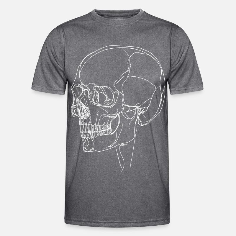 One line Skull Men's Functional T-Shirt