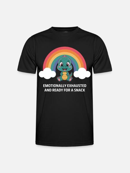 Épuisement émotionnel et collations - T-shirt sport Homme - noir