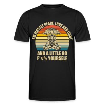 Yoga Rétro idée de cadeau amusant - T-shirt sport Homme - noir - Devant - AI Model Male 178 dark (178cm)