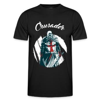 Crusader Tempel Templer Maurer Geschenk Weihnacht - Männer Funktions-T-Shirt - Schwarz - Vorne - AI Model Male 178 dark (178cm)