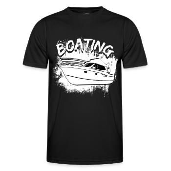 Boot Regatta . Motorboot Motoryacht . Yacht Segeln - Männer Funktions-T-Shirt - Schwarz - Vorne - AI Model Male 178 dark (178cm)