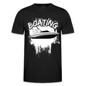 Boot Regatta . Motorboot Motoryacht . Yacht Segeln - Männer Funktions-T-Shirt - Schwarz - Vorne - AI Model Male 178 dark (178cm)