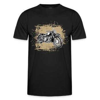 Mofa moped team Ural Ostalgie GDR mofa DDR mope - Men's Functional T-Shirt - black - Front - AI Model Male 178 dark (178cm)