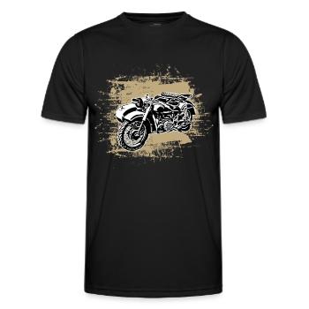 Mofa moped team Ural Ostalgie GDR mofa DDR mope - Men's Functional T-Shirt - black - Front - AI Model Male 178 dark (178cm)