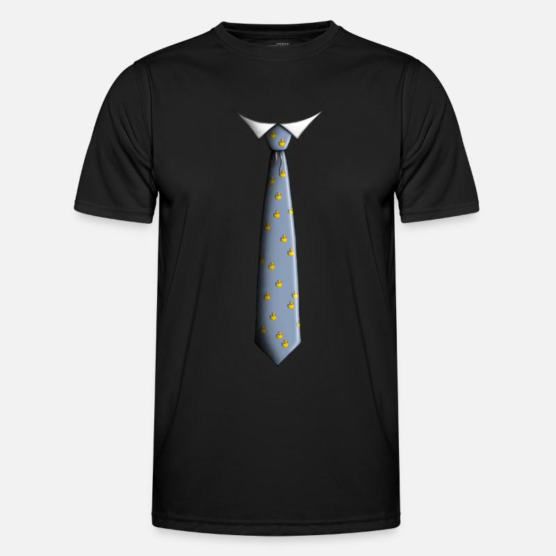 Krawatte mit Enten Männer Funktions-T-Shirt