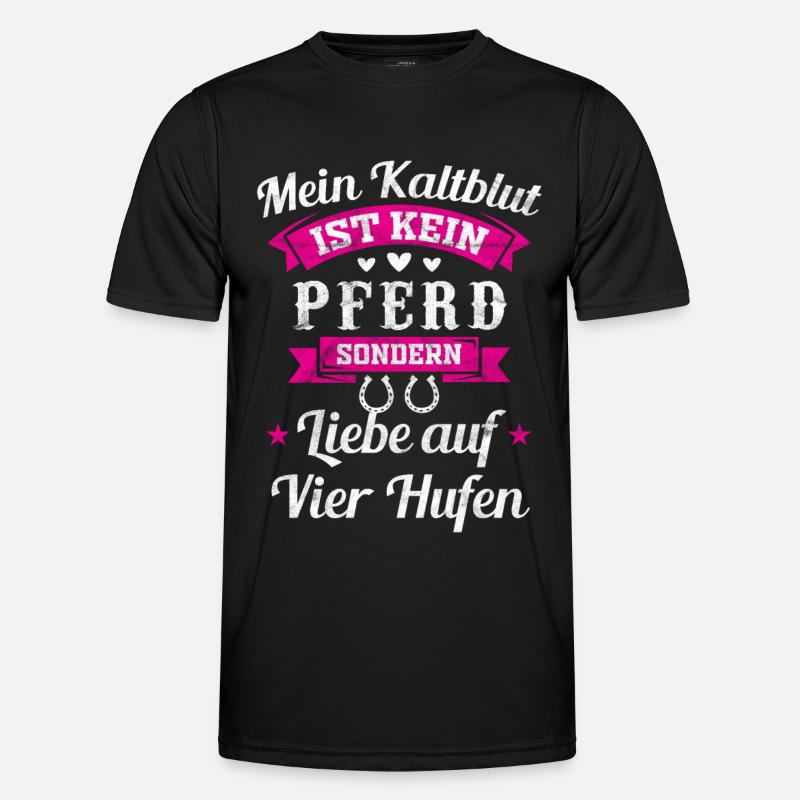 Pferd Kaltblut Geschenk Kaltblüter Geschenkidee - Männer Funktions-T-Shirt - Schwarz