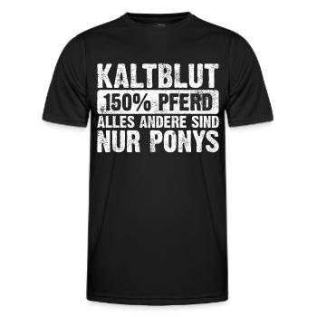 Kaltblut Pferd - Männer Funktions-T-Shirt - Schwarz - Vorne - AI Model Male 178 dark (178cm)