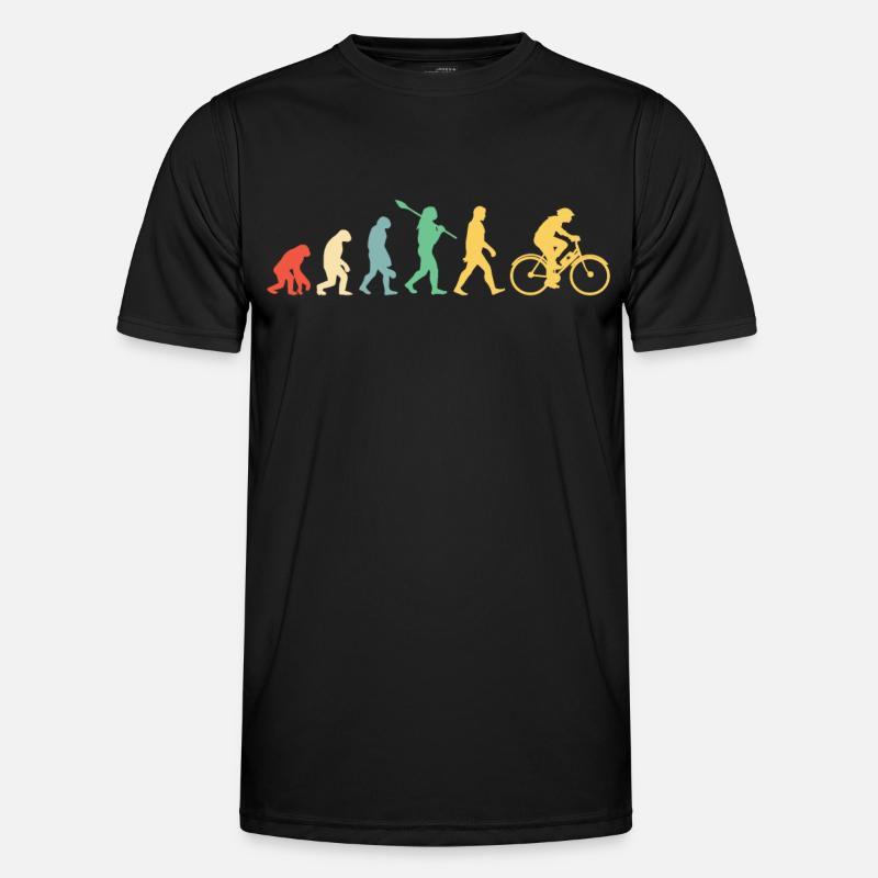 Fahrrad E-Bike Evolution - Männer Funktions-T-Shirt - Schwarz