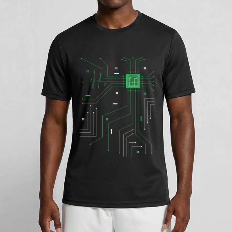Admin Administrator CPU Computer Herz Männer Funktions-T-Shirt