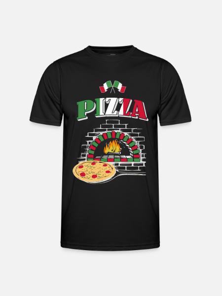 Pizza Pizzabäcker - Männer Funktions-T-Shirt - Schwarz