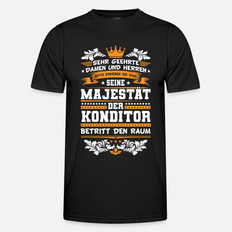 Konditor Spruch - Männer Funktions-T-Shirt - Schwarz