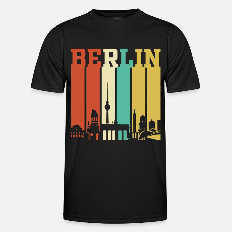 Berlin Berliner Retro Geschenk Männer Funktions-T-Shirt