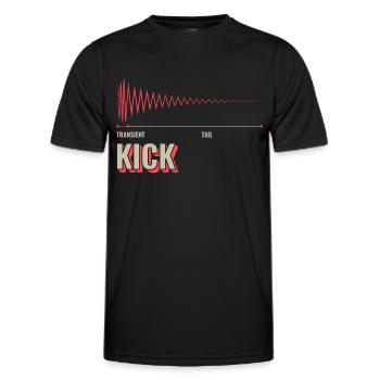 Synthesizer Transient - Männer Funktions-T-Shirt - Schwarz - Vorne - AI Model Male 178 dark (178cm)