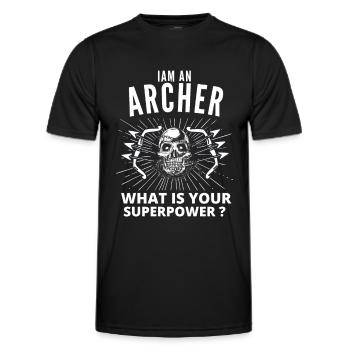 Archery Archery Bow Bow Vintage Retro - Men's Functional T-Shirt - black - Front - AI Model Male 178 dark (178cm)