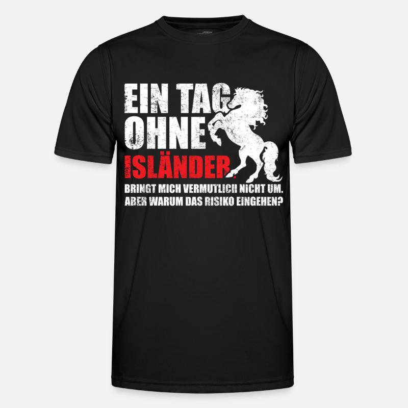 Isländer | Ein Tag ohne Isländer - Männer Funktions-T-Shirt - Schwarz
