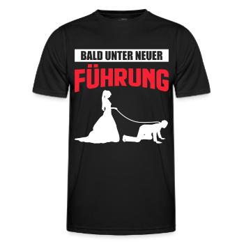 Junggesellenabschied | Bald unter neuer Führung - Männer Funktions-T-Shirt - Schwarz - Vorne - AI Model Male 178 dark (178cm)