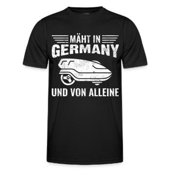 Mäht in Germany und von alleine - Männer Funktions-T-Shirt - Schwarz - Vorne - AI Model Male 178 dark (178cm)