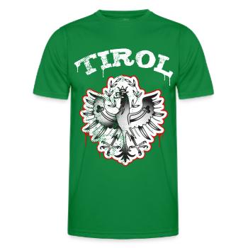 Tirol Wappen Adler Retro Vintage Look - Männer Funktions-T-Shirt - Kelly Green - Vorne - AI Model Male 178 dark (178cm)