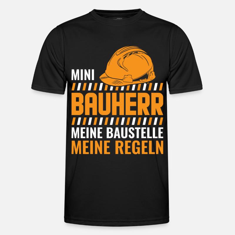 Kinder Baustelle Bauherr Geschenk - Männer Funktions-T-Shirt - Schwarz