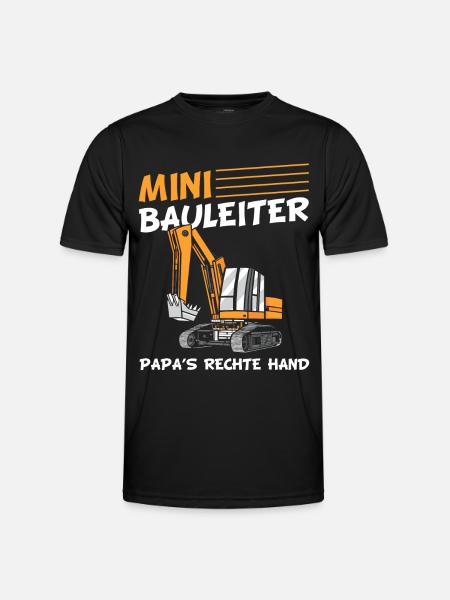 Lustiges Kinder Bagger Bauleiter - Männer Funktions-T-Shirt - Schwarz