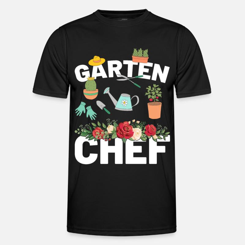 Gartenchef Gärtner Gartenarbeit Hobby Garten - Männer Funktions-T-Shirt - Schwarz