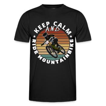Mountainbiker / MTB Downhill Fahrrad Sprüche Bike - Männer Funktions-T-Shirt - Schwarz - Vorne - AI Model Male 178 dark (178cm)